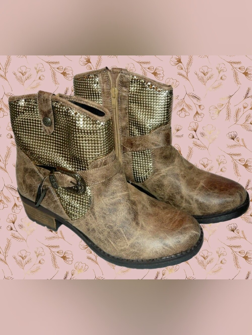 Dolce by Mojo Moxy Western Style Ankle Boots - Size 8.5